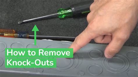 how to remove knockouts from pvc electrical box|electrical box punch out tool.